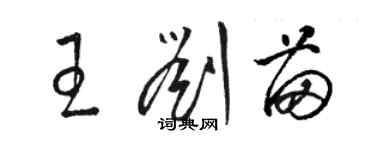 駱恆光王劉苗草書個性簽名怎么寫