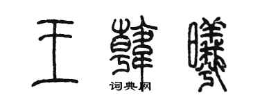 陳墨王韓曦篆書個性簽名怎么寫