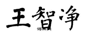 翁闓運王智淨楷書個性簽名怎么寫