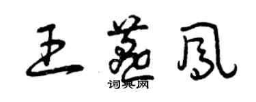 曾慶福王燕鳳草書個性簽名怎么寫