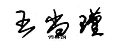 朱錫榮王尚瑾草書個性簽名怎么寫