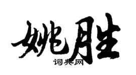 胡問遂姚勝行書個性簽名怎么寫