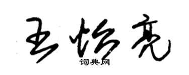 朱錫榮王怡亮草書個性簽名怎么寫