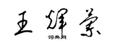 梁錦英王輝蘭草書個性簽名怎么寫