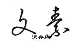 駱恆光文素草書個性簽名怎么寫