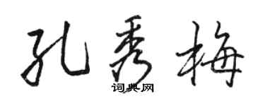 駱恆光孔秀梅行書個性簽名怎么寫