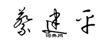 梁錦英蔡建平草書個性簽名怎么寫