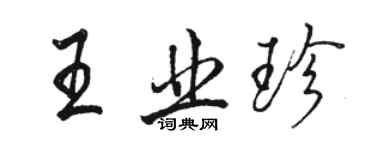 駱恆光王業珍行書個性簽名怎么寫