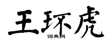 翁闓運王環虎楷書個性簽名怎么寫