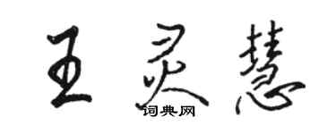 駱恆光王靈慧行書個性簽名怎么寫