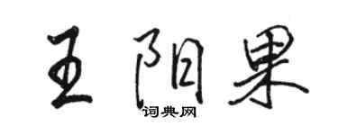 駱恆光王陽果行書個性簽名怎么寫