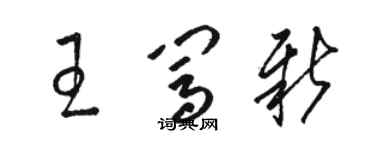 駱恆光王闖新草書個性簽名怎么寫