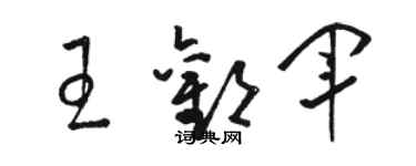 駱恆光王歡軍草書個性簽名怎么寫