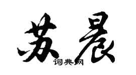胡問遂蘇晨行書個性簽名怎么寫