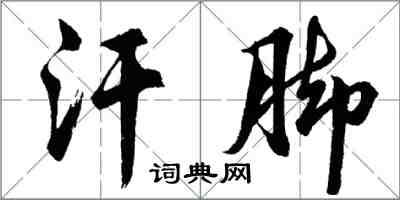 胡問遂汗腳行書怎么寫