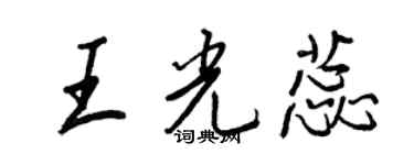 王正良王光蕊行書個性簽名怎么寫