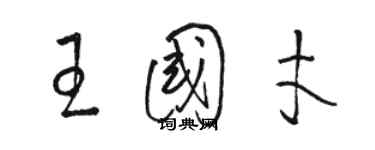 駱恆光王國才草書個性簽名怎么寫