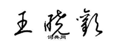 梁錦英王曉歡草書個性簽名怎么寫