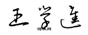 曾慶福王學進草書個性簽名怎么寫