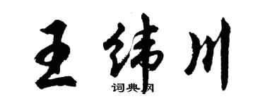 胡問遂王緯川行書個性簽名怎么寫