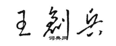 駱恆光王創兵草書個性簽名怎么寫