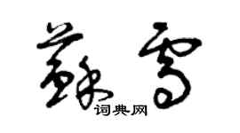 曾慶福蘇雪草書個性簽名怎么寫