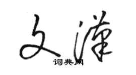 駱恆光文漢草書個性簽名怎么寫