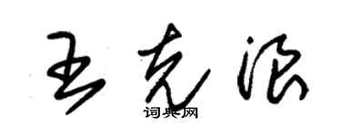 朱錫榮王克浪草書個性簽名怎么寫