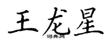 丁謙王龍星楷書個性簽名怎么寫