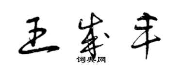 曾慶福王成豐草書個性簽名怎么寫