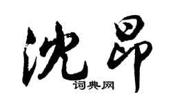 胡問遂沈昂行書個性簽名怎么寫