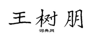 袁強王樹朋楷書個性簽名怎么寫