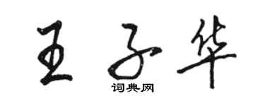 駱恆光王子華行書個性簽名怎么寫