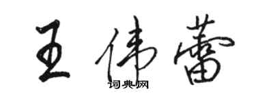 駱恆光王偉蕾行書個性簽名怎么寫