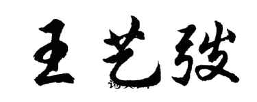 胡問遂王藝弢行書個性簽名怎么寫