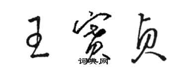 駱恆光王賽貞草書個性簽名怎么寫