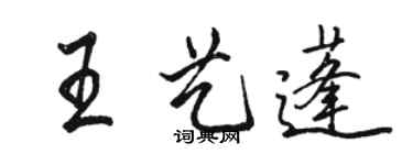 駱恆光王藝蓬行書個性簽名怎么寫