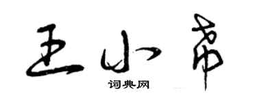 曾慶福王小希草書個性簽名怎么寫