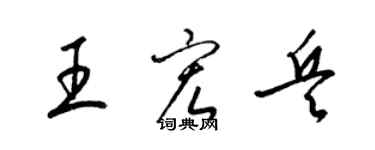 梁錦英王宏兵草書個性簽名怎么寫