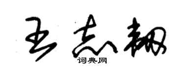 朱錫榮王志韌草書個性簽名怎么寫