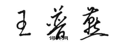 駱恆光王普燕草書個性簽名怎么寫