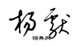 梁錦英楊獻草書個性簽名怎么寫