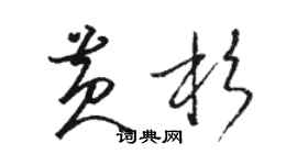 駱恆光黃杉草書個性簽名怎么寫