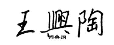 王正良王興陶行書個性簽名怎么寫