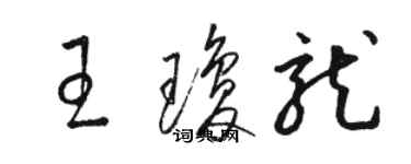 駱恆光王瓊龍草書個性簽名怎么寫