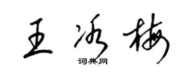 梁錦英王冰梅草書個性簽名怎么寫