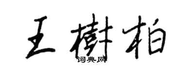 王正良王樹柏行書個性簽名怎么寫