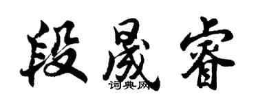 胡問遂段晟睿行書個性簽名怎么寫