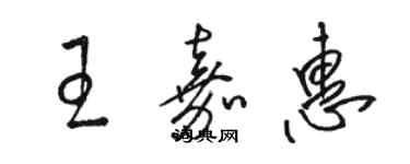 駱恆光王嘉惠草書個性簽名怎么寫