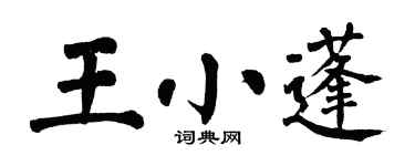 翁闓運王小蓬楷書個性簽名怎么寫